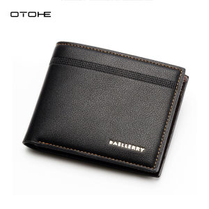OTOHE Men Wallets Short Wallets Soft PU Leather Purse Fashion Bifold Wallet Money Cash Purses Clasp Coin Pouch ID Credit Cards Holders for Business Travel Office