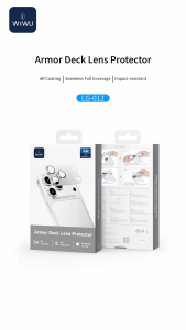 Wiwu Cho iPhone 17 Pro Max bảo vệ ống kính máy ảnh Shatterproof bậc quân sự Mạnh Mẽ Hấp phụ 9H + Kính cường lực màn hình máy ảnh Đầy Đủ Vỏ bọc bảo vệ