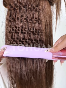 3D Grid Hair Crimper Iron Ceramic Crimping Iron Corn Perm Hair Volumizer for Fluffy Volume Texture Anti-Scald Hair Styling Tool
