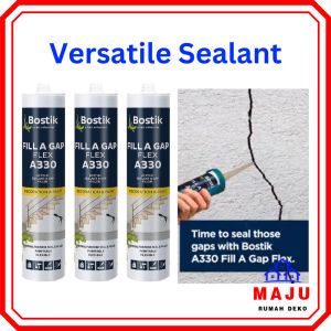 MAJU Bostik A330 Fill A Gap Flex Easy to Apply Clean Versatile Economic Acrylic Sealant White 300ML