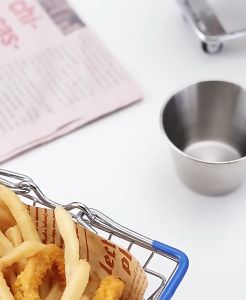 12 Pack Stainless Steel Condiment Sauce CupsCommercial Grade Dipping Sauce CupsRamekin Condiment