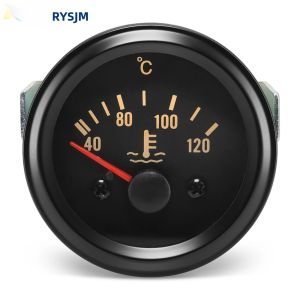 RYSJM | Cảm Biến Nhiệt Độ Nước Xe Hơi 52mm 40-120 Độ ℃ Đồng Hồ Đo Nhiệt Độ Động Cơ Diesel Điện Áp DC24V Kiểu Kim Chỉ Lắp Đặt Phía Trước