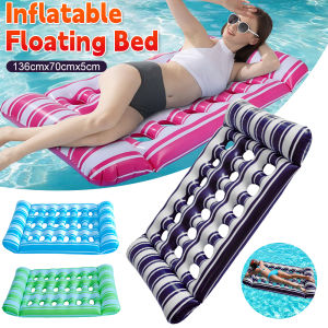 Summer Foldable Water Hammock Inflatable Sea Mattress PVC Floating Sleeping Bed Chair Swimming Pool Beach Lounger Adult Buoy