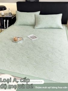 Yuzhaolin | Bộ Đệm và Drap Jacquard Premium Icy Silk Có Thể Giặt Máy