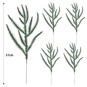 30PCS Christmas Simulation Pine Branch Decoration Artificial Green Wreath Vine Rattan Ornament for Xmas Tree Gift Box Wedding Flowers Home Decor
