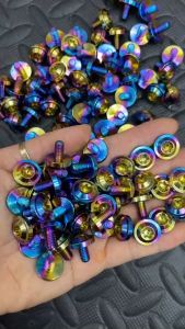 1 con Ốc bắt carte 6li10 dù to bắt hộp sên ốp sên Titan Gr5 nón bảo hiểm sơn