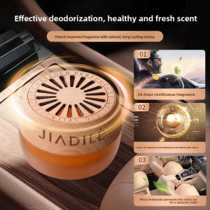 MONLEYTA | Car Fragrance Oil Genuine Product Solid Deodorant Air Freshener For Men And Women Vehicle Smoke Odor Eliminator Elliptical Wooden Shape