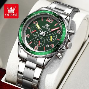 OLEVS | Đồng Hồ Thạch Anh Cao Cấp OLEVS Dành Cho Nam Đa Chức Năng Ngày Tháng Chống Nước Dây Thép Không Gỉ Chữ Số Ả Rập Chống Sốc