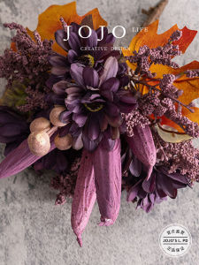 Jojos L PD Coal Artificial Okra Flower Bouquet Ins Style Simulation Home Decorations Plastic Flowers Modern Minimalist