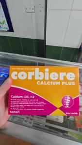 Corbiere Calcium Plus - TPBVSK bổ sung canxi hữu cơ và D3 K2 giúp xương chắc khoẻ