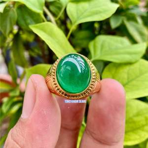 CINCIN BATU ZAMRUD ZAMBIA SUPER MEWAH MINIMALIS ELEGAN