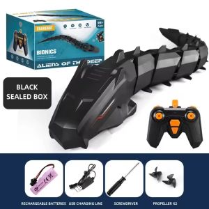 2.4 G RC Boat Remote Control Snake Python Water Games Toys Ship Spoof Toy For Pools Lakes Ponds Kids Gifts 6+ rc speed boat toy