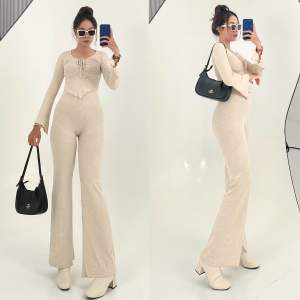 [HOKI] - HAILEY ONE SET RIB KNIT SETELAN WANITA KOREAN TREND 2024