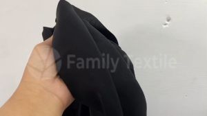 Kain Wolfis Jet Black Wollpeach Wolpis Eceran Tebal Premium 1 Meter Murah - Bahan Gamis Abaya Arab