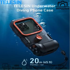 กล่องเคสกล้องกันน้ำสำหรับดำน้ำโทรศัพท์มือถือเทเลซินถ่ายภาพใต้น้ำที่จับฝากันน้ำปิดมิดชิด