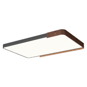 GUJIA | French Vintage Style New Chinese Walnut Color Eye-Protecting Ceiling Light