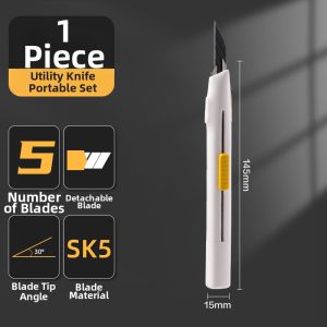 deli | Black Blade Tungsten Steel Utility Knife Dismantling Courier Parcels Small WallPaper Cutting Industrial Level