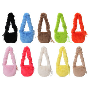 กระเป๋ากระเป๋าหนังสือขนปุยกระเป๋าสตางค์แฟชั่นฉลุลาย Y2K กระเป๋าหูรูดเมฆสำหรับผู้หญิงกระเป๋าสำหรับทุกๆวันฤดูหนาว