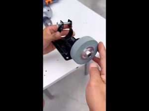 Desktop Angle Grinder Holder Set with 70mm white Grinding Wheel