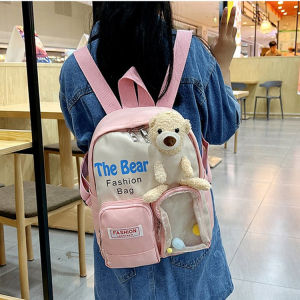 Cute Large Capacity Backpack for Toddlers Nursery Boys And Girls Cartoon Design Double Shoulder Bag for Kindergarten Students