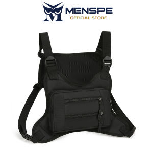 MENSPE Mens Chest Bag Cycling Vest Bag Outdoor Hiking Bag Waterproof Phone Bag Multifunctional Travel Shoulder Bag Lightweight Sports Fitness Backpack Casual Bag