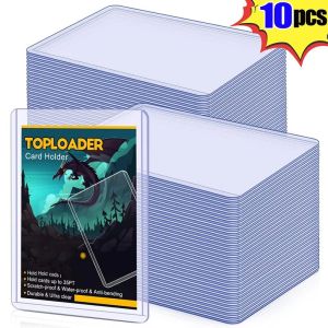 10Pcs Transparent Korean Kpop Card Sleeve with Protective Film Clear Card Holder Idol Photo Game Card Holders Cover 35PT
