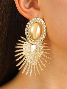 Fashion Ornament Cross-Border Fashion Exaggerated Alloy Hoop Earrings