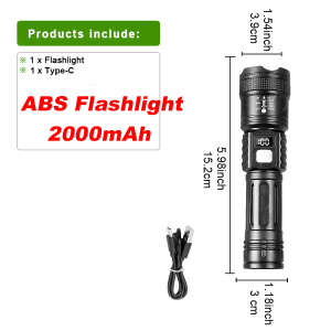 30000000LM High Power LED Flashlight Most Bright Tactical Torch Rechargeable Portable Light Long Shot 5000M Camping Hunting Lamp