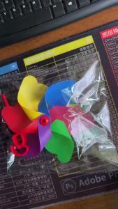 1pc Riding Windmill Toy Plastic Windmill Bicycle Scooter Windmill Ribbon Cartoon Windmill Decoration Accessories