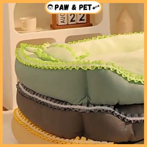 Pet Cat Dog Bed M/L/XL/XXL Soft Lace Bed Smooth Cushion Universal Sleeping Nest for Small and Medium Size Pet