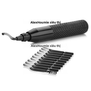 Bộ Dụng Cụ Mài Cạnh Xoay Với 10 Lưỡi Thép Tốc Độ Cao Dùng Cho Kim Loại Nhôm Đồng Nhựa In 3D Đồng Thau - Bộ Dụng Cụ Cầm Tay Cho Thợ Máy