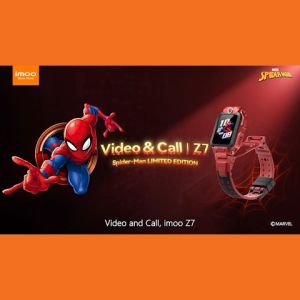 IMOO Watch Phone Z7 SPIDERMAN Front & Rear Dual Camera With Flip-Structure Long Standby 7 Day | Realtime GPS | HD Video Call | Waterproof IPX8 | Jam Tangan Sim Card 4G Smartwatch GPS Anak