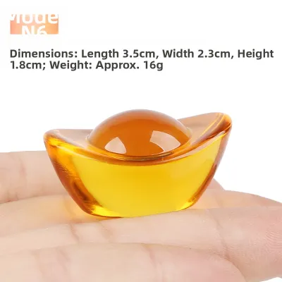 DINGFENGGE | Lucky Wealth Ornament琉璃元宝 Gold Ingot Home Decor