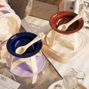 Ceramic UFO Cat Bowl Anti-Black Chin Pet Dish General Purpose Dog Bowl Pet Food Container Holder Slow Feeding Pet Supplies