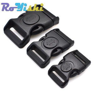 10/30 Pcs/Pack 15-25mm Plastic Black Curved Side Release Buckles W/Lock for Paracord Bracelet Bag&Case Accessory