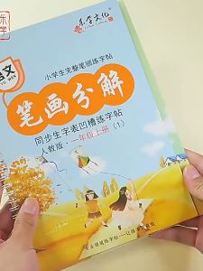 2 Piece Primary School 1-3 Grade Book Regular Script Chinese New Calligraphy and Hard Pen Calligraphy Practice Copybook 练字帖小学生专用一年级生字同步人教版语文上册下册带笔画笔顺凹槽练习写字练字本贴楷书每日一练二年级三四年级儿童魔法凹凸字帖