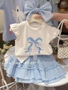 Bộ Váy Công Chúa Mùa Hè Cho Bé Gái Bộ Đồ Hai Mảnh Thời Trang Cho Trẻ Em Bộ Đồ Mùa Hè Cho Bé Gái Váy Ngắn Phong Cách Hàn Quốc