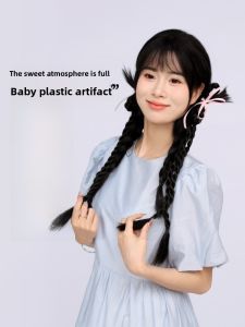 LUCY LEE | Pink Bowtie Boxing Braid Double Strand Twist Hair Extension Natural Style Headwear LUCY LEE Brand High Temperature Silk