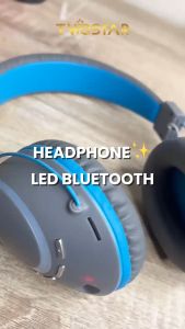 TWOSTAR Headphone Bluetooth Gaming Cowok LED Full Bass Original Murah