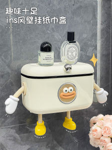 กล่องจุกกระดาษชำระติดผนังสไตล์อบอุ่น กล่องจุกกระดาษชำระแบบหัวเข็มขัดสุดน่ารัก กล่องเก็บของสำหรับใช้ในห้องน้ำ กล่องเก็บผ้าเช็ดหน้าแบบติดผนัง
