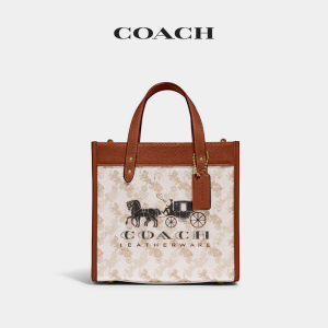COACH/Outlet Ladies Carriage Print FIELD22 Tote Carriage Bag