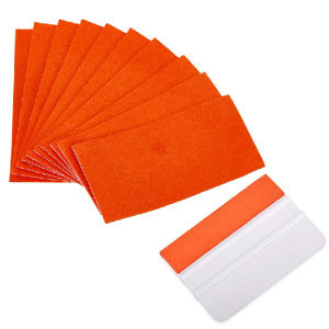 5PCs Felt Buffer Soft Strips / 1PC Squeegee with Double Suede Felt Auto Vinyl Film Wrapping Tools