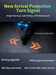 2PCS Motorcycle LED Turn Signal Lamp Color Projection Lamp Waterproof Led Ambient Turning Light High-Bright Warning Light
