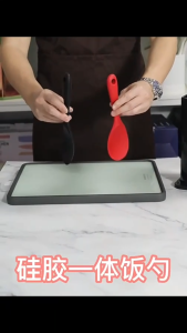 Food Grade Silicone Rice Spoon Household Non Stick Pot Cooking Spoon High-temperature Resistant Kitchen Tools
