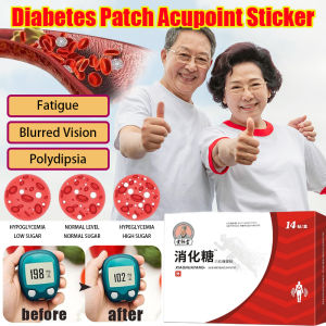 Regulate Blood Sugar Acupoint Patch Glucose Control Hua Tang Xiao Acupoint Sticker Halal化糖消贴14pcs/Box