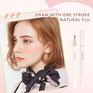 2 Fork Tip Liquid Eyeliner Lying Silkworm Pencil Grey Brown Black Lasting Waterproof Ultra-fine Eyelash Pen Cosmetic Makeup Tool