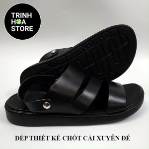 Giày Quai Ngang Nam Nữ Thiết Kế Chốt Cài Xuyên Đế - TRINH HOA STORE - Hàng Chính Hãng - TH3145