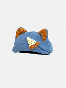 Cute Cartoonish Large Head Size Newsboy Cap Face Slimming