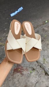 Sandal Wanita Selop Teplek Jelly Polos Silang Simpel Fashion Trendi Anti Slip