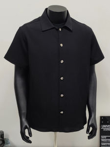 Summer 2025 Mens Shirt Smooth Draping Texture Short Sleeve Cleanfit Polyester Fiber Loose Fit Youth Trend Cool Sensation